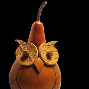 Owl Gourd Brown Fall Decor Inside Outside